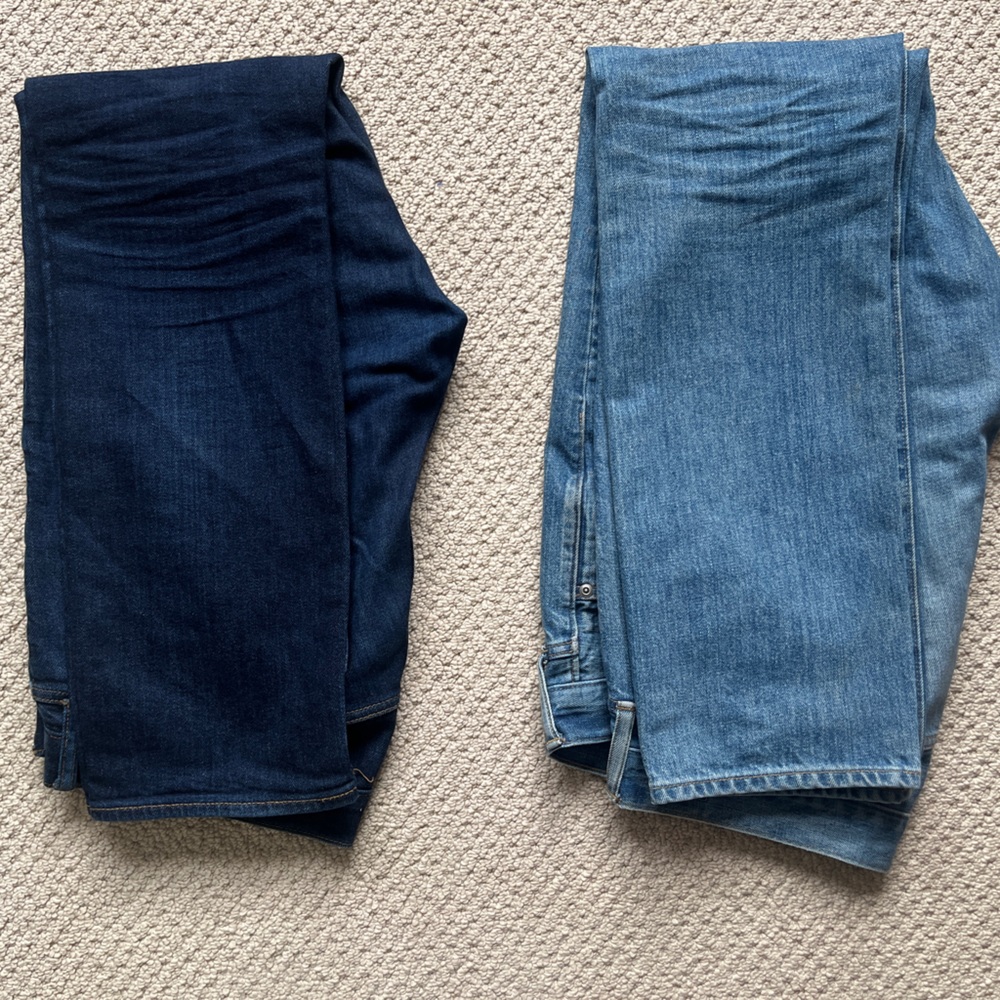 J Crew 484 Jeans 35x32 - dark wash Japanese denim and light wash